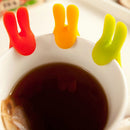 1X Silicone Gel Rabbit Shape Tea Bag Infuser Holder Random Colors Mug Gift   BX