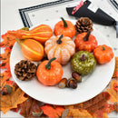 50Pcs Fall Holiday Decoration Pumpkins and Maple Leaves Pine Cones Acorns