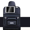 Leather car seat back travel multi-pocket folding storage bag organizer holde Kw