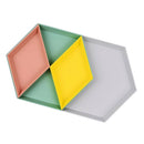 Set of 4 Geometric Combination Tray Fruit Snack Cosmetics Jewelry Storage