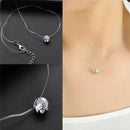 Invisible Transparent Fishing Line Link Chain Zircon Pendant Choker Necklace SE