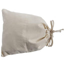 Women Girls Solid White Drawstring Beam Port Shopping Bag (19cmx24cm)