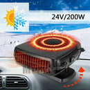 24V DC Car Auto Portable Electric Heater Heating Cooling Fan Defroster Demist_
