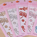 2Pcs Random Self Adhesive Glitter Rhinestone Crystal Stickers Diamond Gem OZ