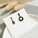 Novelty Asymmetric Stud Earrings Enamel Fried Egg Earrings For Women Jewelry