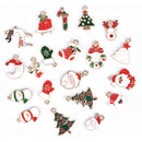 20Pcs/Set Enamel Alloy Mixed Christmas Charms Pendant Jewelry DIY Craft Making,a