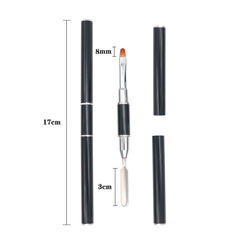Double-head Manicure Tip Builder Pen Nail Art Glue Brush Phototherapy Pen