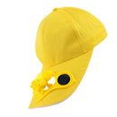 Yellow Solar Powered Fan Summer Sport Outdoor Hat Cap With Solar Sun Power