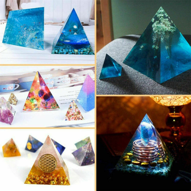 1 Set 15cm Large Pyramid Mold DIY Dried Flower Ornaments Silicone Mould
