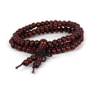 Tibetan Style Mala Buddhist Bracelet 108 Pearls Wooden chaplets Beads P4Q9
