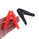 2X 90mm 100A Plastic Alligator Clips Car Battery Clamps Connecter Red&Black JR