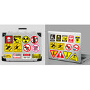 50Pcs warning stickers for security space safety warnings luggage stickeME
