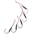 5pcs stainless steel fishing hook with pe line fly tying jig assist bait hooks`Z