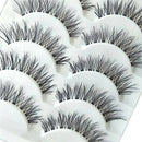5Pair Thick Cross Natural Eye Lashes Extension Makeup False Eyelashes Clear Band