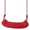 Outdoor Swing Set Seat With Rope Red
