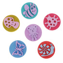 12Pcs Sponge Painting Brush Sponge Stampers Kids DIY Graffiti Drawing Craft Toys