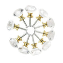 Diamond Shape Crystal Glass 30mm Kitchen Cabinet Door Drawer Knob Cupboard  L9A3