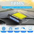 Solar Wireless Car TPMS Tire Pressure Monitor Alarm System+4 External Sensor