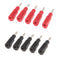 10Pcs 4mm Male Retractable Stackable Banana Plug Wire Connectors Red + Black