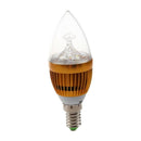 3W E14 LED Light Bulb Candle Lamp White 85V - 265V Golden shell
