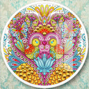 Heart Owl Pendant Pink Tassel Special Shape DIY Diamond Painting Home Decor