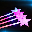 Xmas Star Shape Glow Sticks Bulk Light Up Plastic LED Wand Party Cheer Stick