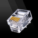 RJ12 Modular Plugs 6P6C for Solid 100 pcs Connectors CCC LJ