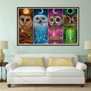 4pcs 5D DIY Full Drill Diamond Painting 4 Seasons Eagle Cross Stitch Kit