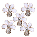 10 Alloy Flatback Rhinestone Flower 26mm Embellishments Flatback Scrapbooking