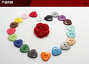 100pcs Heart Shaped Button Plastic Buttons Sewing or Scrapbooking AU