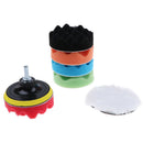 8 pcs 4 inch Sponge Polishing Waxing Buffing Pads Kit For Car Polisher 3C