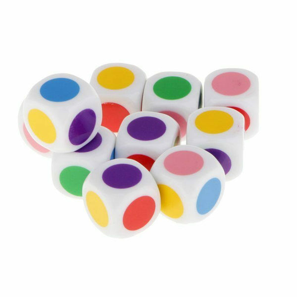 Set of 10 Pcs Dice to play with 6 colors for board games Kids table games E W5Q8