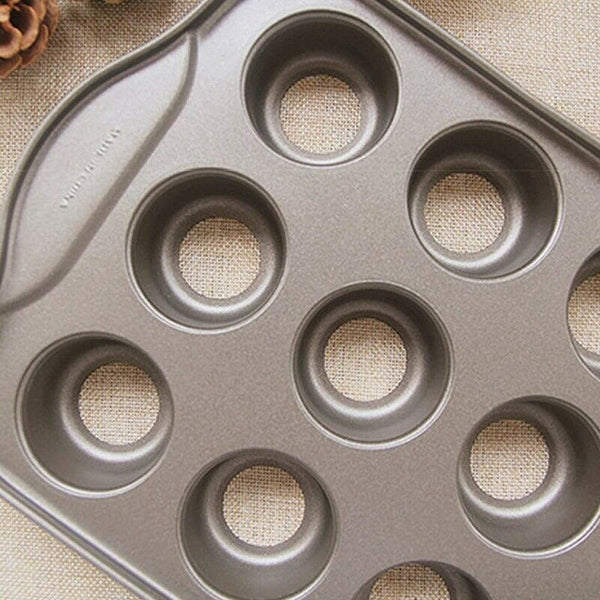 12 Cavity Mini Cheesecake Pan with 12 Pieces Removable Bottom F8C6