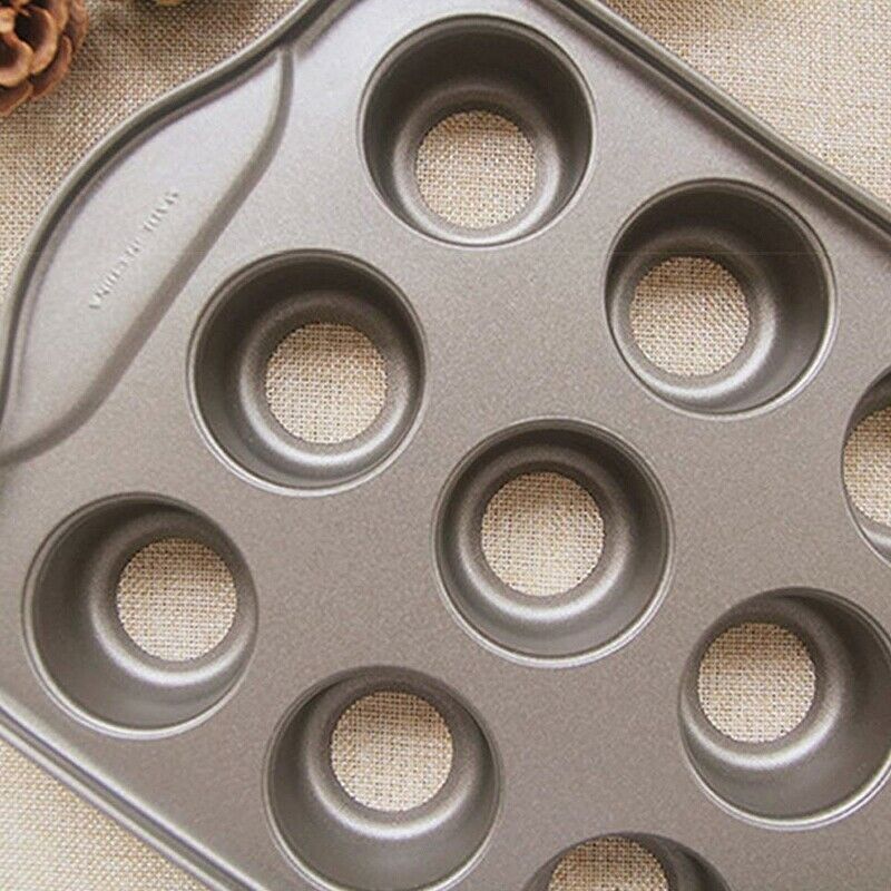 12 Cavity Mini Cheesecake Pan with 12 Pieces Removable Bottom F8C6