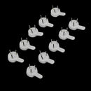 20pcs Small Plastic Hard Wall Picture Frame Hooks Hangers 3-Pin White T6E7 U1U1
