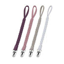 Useful Baby Hand Woven Pacifier Anti-Drop With Bow Leather Rope Leather Rope