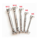 4pcs M5 Stainless Steel Turnbuckle Jaw Wire Rope Fork Rigging Screws 136mm