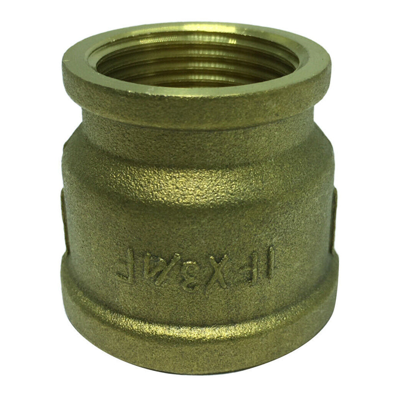1 Pc Double Female Brass Thread Straight Adapter Connector Fitting DN25xDN20