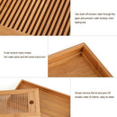 Bamboo Tea Trays Kung Fu Tea Accessories Tea Tray Table With Drain Rack 25X