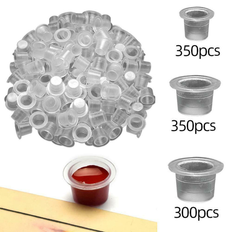 1000pcs Plastic Disposable Tattoo Ink Cap Mix Size Pigment Holder Container A