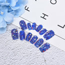 12Pcs/set Full Cover nails Reusable Short False Nails Tips Decoration Too_