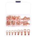 60Pcs Car Auto Copper Ring Terminal Wire Crimp Connector Bare Cable TerminaSEAU