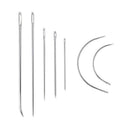 10pcs DIY Sewing Needles with Leather Waxed Thread Cord Drilling Awl and Thimble
