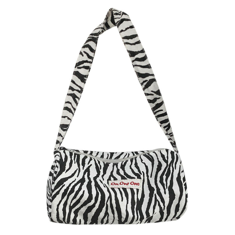 Fashion Animal Zebra Printed Clutches Purse Travel Street Underarm Shoulder Bags
