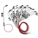 20Pcs Painted LED Lamppost Wire Courtyard Lights 1/200 HO for Roadway Scene
