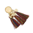 Bohemian Drop Alloy Wafer Tassel Earrings for Women Fashion Jewelry Women S