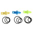 3PCS ABS Plastic Fishing Rod Hook Keeper Holder with Elastic Rubber O-Rings