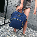 Mummy Maternity Backpack Large Capacity Baby Nursing Diaper Handbag (Blue)