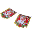 Cartoon Santa Claus Hanging Flags Noel Banner Pennant Christmas Decorations