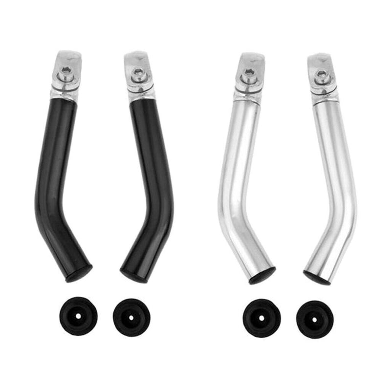 2Pairs Durable  Bike Lock-on Alloy Handlebar Grips Handle Bar End Mounted